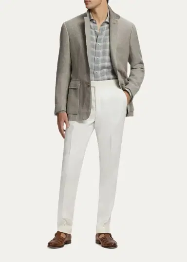 Ralph Lauren Purple Label Men's Hadley Hand-Tailored Textured Single-Breasted Sport Coat | Thumbnail 2 Ralph Lauren Purple Label Men's Hadley Hand-Tailored Textured Single-Breasted Sport Coat | Thumbnail 2