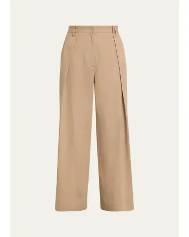 Brunello Cucinelli Sparkle Twill Wide-Leg Pants | Thumbnail 1 Brunello Cucinelli Sparkle Twill Wide-Leg Pants | Thumbnail 1