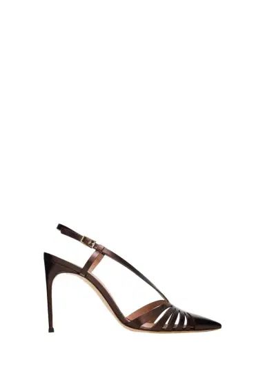 Malone Souliers 90mm Janette Metallic Leather Caged Slingback Pumps | Thumbnail 1 Malone Souliers 90mm Janette Metallic Leather Caged Slingback Pumps | Thumbnail 1