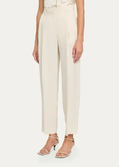 TOTEME Garderob Double-Pleat Straight-Leg Ankle Trousers | Thumbnail 4 TOTEME Garderob Double-Pleat Straight-Leg Ankle Trousers | Thumbnail 4