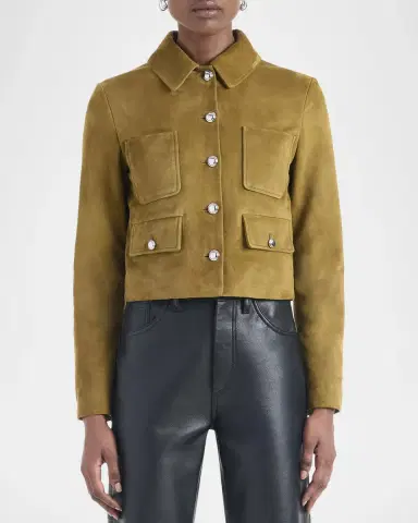 Altuzarra Astley Single-Breasted Suede Jacket | Thumbnail 4 Altuzarra Astley Single-Breasted Suede Jacket | Thumbnail 4
