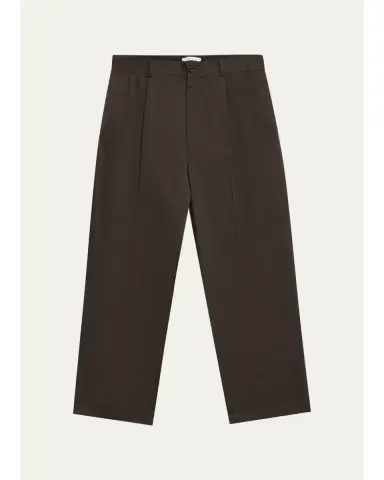 The Row Men's Front-Crease Straight Leg Pants | Thumbnail 1 The Row Men's Front-Crease Straight Leg Pants | Thumbnail 1