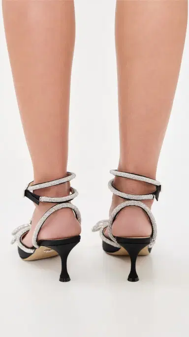 Mach & Mach Double Bow Satin Pumps Black | Thumbnail 5 Mach & Mach Double Bow Satin Pumps Black | Thumbnail 5