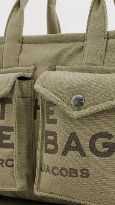 Marc Jacobs The Medium Cargo Canvas Tote Bag Utility Khaki One Size | Thumbnail 5 Marc Jacobs The Medium Cargo Canvas Tote Bag Utility Khaki One Size | Thumbnail 5