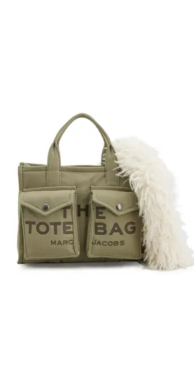 Marc Jacobs The Medium Cargo Canvas Tote Bag Utility Khaki One Size | Thumbnail 1 Marc Jacobs The Medium Cargo Canvas Tote Bag Utility Khaki One Size | Thumbnail 1