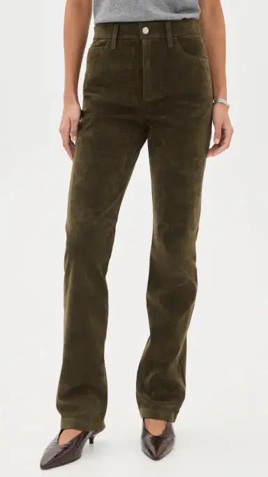 Joe's Jeans The Vegan Suede Margot Slim Pants Olive | Thumbnail 2 Joe's Jeans The Vegan Suede Margot Slim Pants Olive | Thumbnail 2