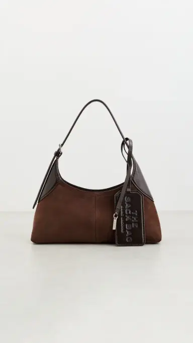 Marc Jacobs The Small Belted Suede Sack Shoulder Bag Dark Brown One Size | Thumbnail 2 Marc Jacobs The Small Belted Suede Sack Shoulder Bag Dark Brown One Size | Thumbnail 2