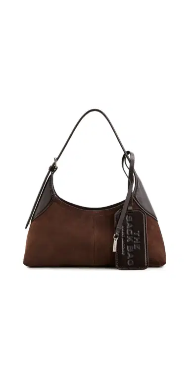 Marc Jacobs The Small Belted Suede Sack Shoulder Bag Dark Brown One Size | Thumbnail 1 Marc Jacobs The Small Belted Suede Sack Shoulder Bag Dark Brown One Size | Thumbnail 1