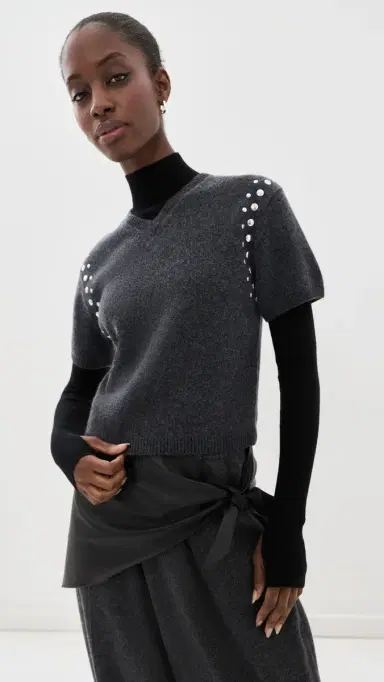 3.1 Phillip Lim Wool Blend Boxy V-Neck Sweater | Thumbnail 2 3.1 Phillip Lim Wool Blend Boxy V-Neck Sweater | Thumbnail 2