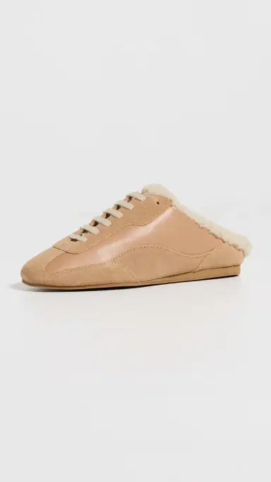 Simkhai Georgie Shearling Slip On Sneakers Light Camel Ecru 41 | Thumbnail 2 Simkhai Georgie Shearling Slip On Sneakers Light Camel Ecru 41 | Thumbnail 2