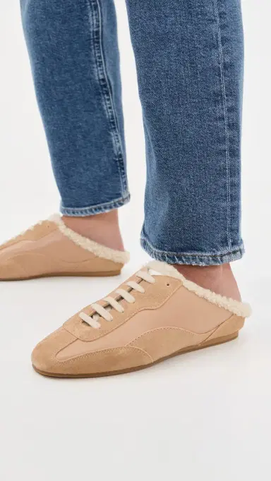 Simkhai Georgie Shearling Slip On Sneakers Light Camel Ecru 41 | Thumbnail 3 Simkhai Georgie Shearling Slip On Sneakers Light Camel Ecru 41 | Thumbnail 3