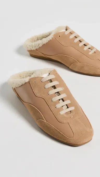 Simkhai Georgie Shearling Slip On Sneakers Light Camel Ecru 41 | Thumbnail 5 Simkhai Georgie Shearling Slip On Sneakers Light Camel Ecru 41 | Thumbnail 5