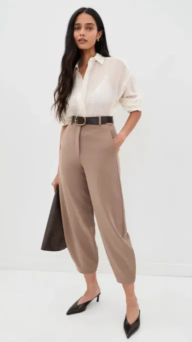 By Malene Birger Carlien Balloon Trousers Fossil | Thumbnail 5 By Malene Birger Carlien Balloon Trousers Fossil | Thumbnail 5