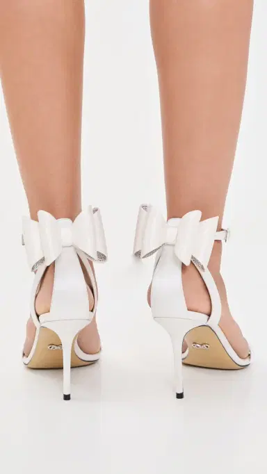 Mach & Mach Le Cadeau Satin Sandals | Thumbnail 5 Mach & Mach Le Cadeau Satin Sandals | Thumbnail 5