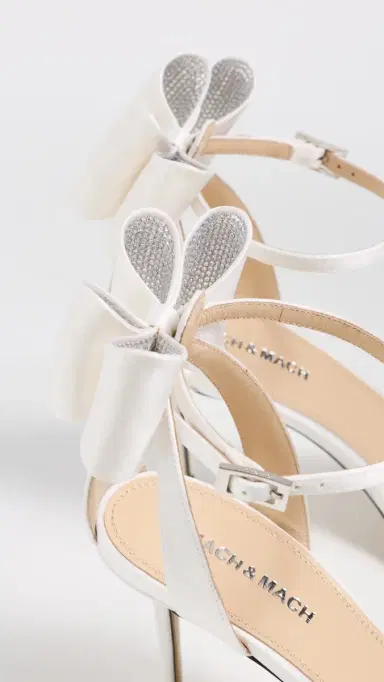 Mach & Mach Le Cadeau Satin Sandals | Thumbnail 6 Mach & Mach Le Cadeau Satin Sandals | Thumbnail 6
