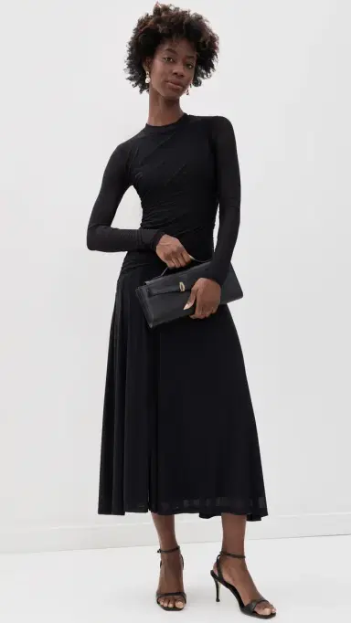 Wayf Selene Ruched Long Sleeve Dress | Thumbnail 5 Wayf Selene Ruched Long Sleeve Dress | Thumbnail 5