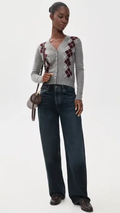 Wayf Elizabeth Argyle Cardigan Grey/er | Thumbnail 5 Wayf Elizabeth Argyle Cardigan Grey/er | Thumbnail 5