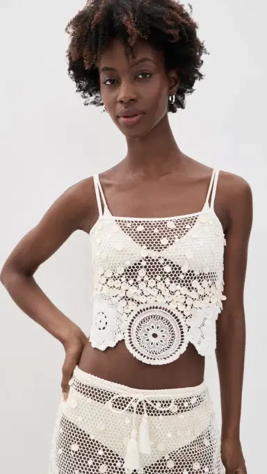 Never Fully Dressed Shell Embellished Cami Top Pastel orocco | Thumbnail 2 Never Fully Dressed Shell Embellished Cami Top Pastel orocco | Thumbnail 2