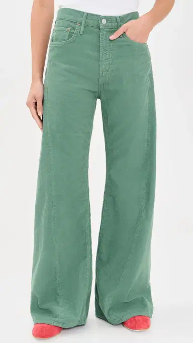 Mother The Lemon Twist Sneak Corduroy Jeans Dark Ivy | Thumbnail 2 Mother The Lemon Twist Sneak Corduroy Jeans Dark Ivy | Thumbnail 2