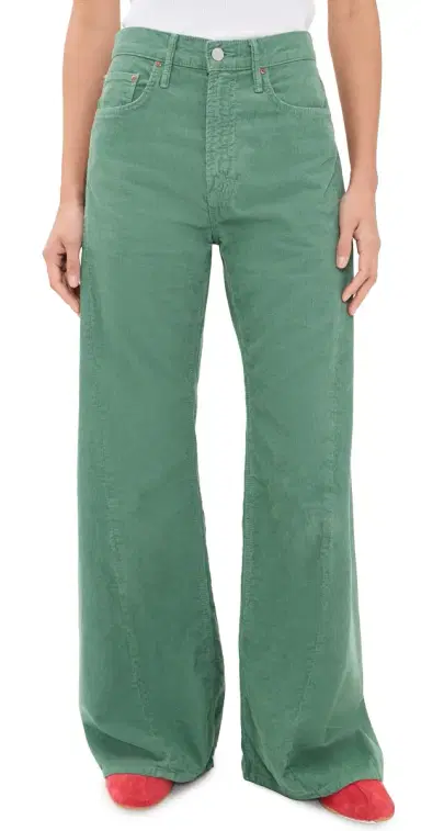 Mother The Lemon Twist Sneak Corduroy Jeans Dark Ivy | Thumbnail 1 Mother The Lemon Twist Sneak Corduroy Jeans Dark Ivy | Thumbnail 1