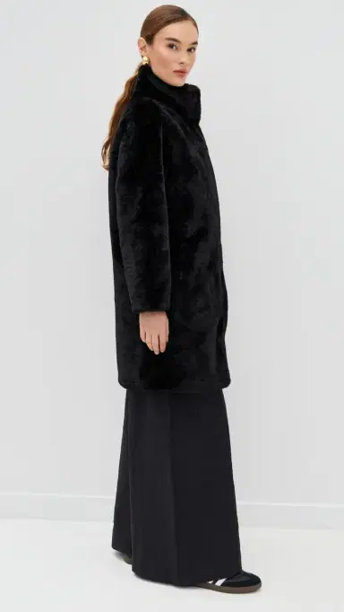 Apparis Blair Faux Fur Coat Noir | Thumbnail 4 Apparis Blair Faux Fur Coat Noir | Thumbnail 4