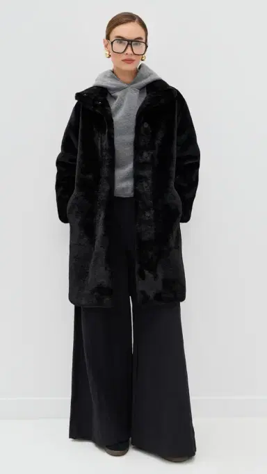Apparis Blair Faux Fur Coat Noir | Thumbnail 5 Apparis Blair Faux Fur Coat Noir | Thumbnail 5