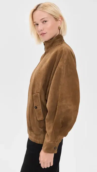 AGOLDE Blair Goatskin Suede Jacket Pecan | Thumbnail 4 AGOLDE Blair Goatskin Suede Jacket Pecan | Thumbnail 4