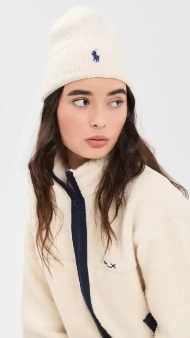 Polo Ralph Lauren Pony Beanie Cream One Size | Thumbnail 3 Polo Ralph Lauren Pony Beanie Cream One Size | Thumbnail 3