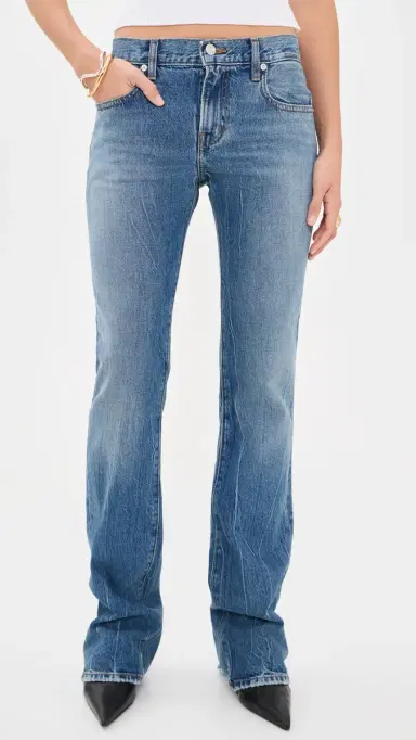 ÉTERNE Low Bootcut Jeans Medium Indigo | Thumbnail 2 ÉTERNE Low Bootcut Jeans Medium Indigo | Thumbnail 2