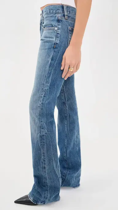 ÉTERNE Low Bootcut Jeans Medium Indigo | Thumbnail 4 ÉTERNE Low Bootcut Jeans Medium Indigo | Thumbnail 4