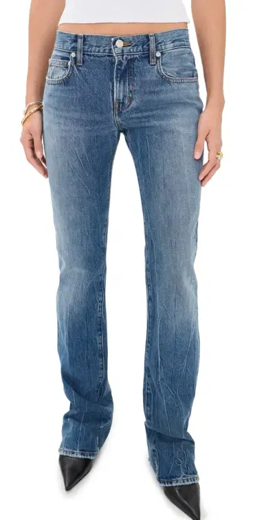 ÉTERNE Low Bootcut Jeans Medium Indigo | Thumbnail 1 ÉTERNE Low Bootcut Jeans Medium Indigo | Thumbnail 1