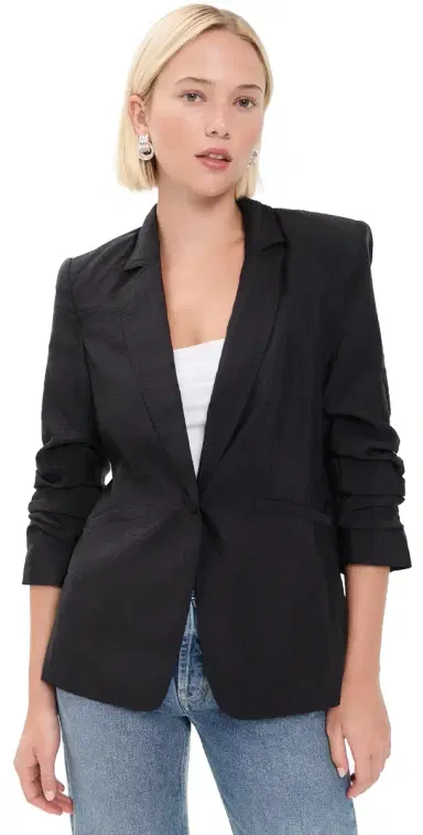 Cinq à Sept Tumbled Woven Khloe Blazer | Thumbnail 1 Cinq à Sept Tumbled Woven Khloe Blazer | Thumbnail 1