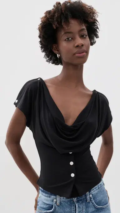 With Jean ienna Top Black | Thumbnail 2 With Jean ienna Top Black | Thumbnail 2