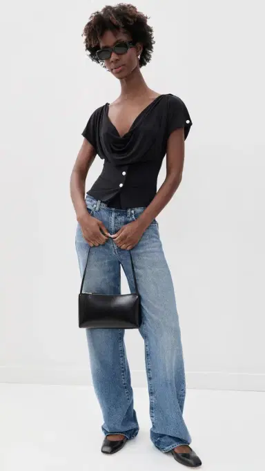 With Jean ienna Top Black | Thumbnail 5 With Jean ienna Top Black | Thumbnail 5