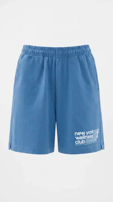 Sporty & Rich UA Wellness Club Gym Shorts 5.5 Dusty Blue White | Thumbnail 2 Sporty & Rich UA Wellness Club Gym Shorts 5.5 Dusty Blue White | Thumbnail 2