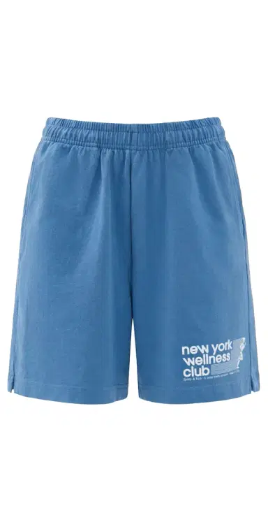 Sporty & Rich UA Wellness Club Gym Shorts 5.5 Dusty Blue White | Thumbnail 1 Sporty & Rich UA Wellness Club Gym Shorts 5.5 Dusty Blue White | Thumbnail 1
