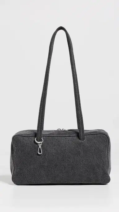 BAGGU Denim Bowler Bag Washed Black Denim One Size | Thumbnail 2 BAGGU Denim Bowler Bag Washed Black Denim One Size | Thumbnail 2