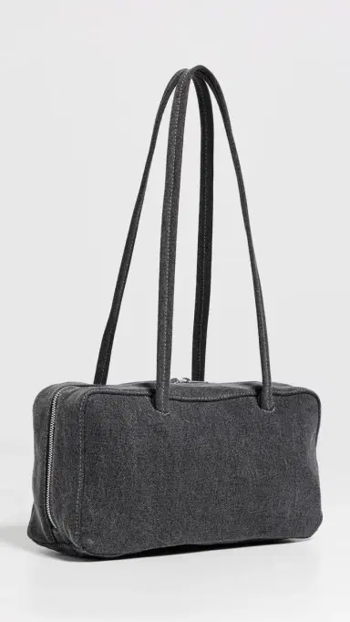 BAGGU Denim Bowler Bag Washed Black Denim One Size | Thumbnail 4 BAGGU Denim Bowler Bag Washed Black Denim One Size | Thumbnail 4