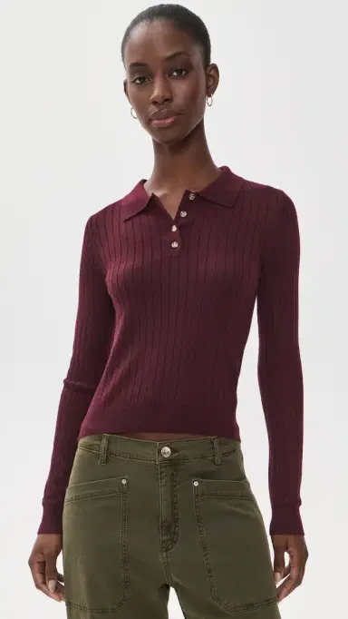 Wayf Evie Ribbed Polo Sweater | Thumbnail 2 Wayf Evie Ribbed Polo Sweater | Thumbnail 2