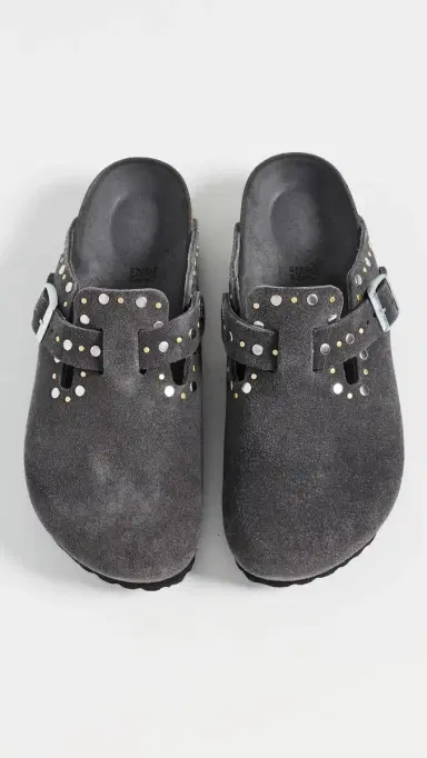 Birkenstock Boston Rivets Tonal Clogs Charcoal | Thumbnail 5 Birkenstock Boston Rivets Tonal Clogs Charcoal | Thumbnail 5