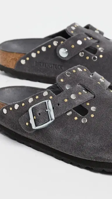 Birkenstock Boston Rivets Tonal Clogs Charcoal | Thumbnail 6 Birkenstock Boston Rivets Tonal Clogs Charcoal | Thumbnail 6