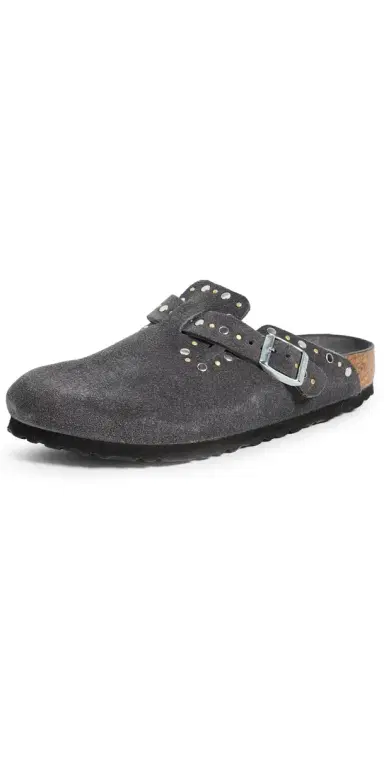 Birkenstock Boston Rivets Tonal Clogs Charcoal | Thumbnail 1 Birkenstock Boston Rivets Tonal Clogs Charcoal | Thumbnail 1