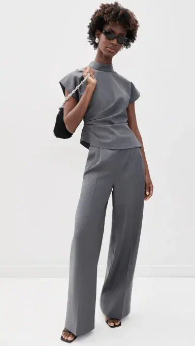 Saloni Rhona Top Slate Grey | Thumbnail 5 Saloni Rhona Top Slate Grey | Thumbnail 5