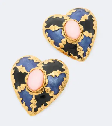 Saint Laurent Embellished clip-on earrings | Thumbnail 2 Saint Laurent Embellished clip-on earrings | Thumbnail 2
