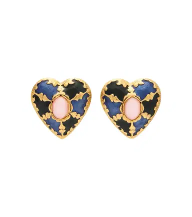Saint Laurent Embellished clip-on earrings | Thumbnail 1 Saint Laurent Embellished clip-on earrings | Thumbnail 1