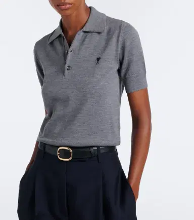 AMI PARIS Ami de Coeur wool polo shirt | Thumbnail 3 AMI PARIS Ami de Coeur wool polo shirt | Thumbnail 3