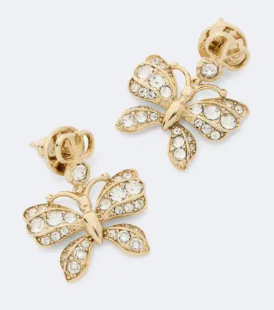 Valentino Garavani Flutterby VLogo Swarovski-embellished earrings | Thumbnail 2 Valentino Garavani Flutterby VLogo Swarovski-embellished earrings | Thumbnail 2