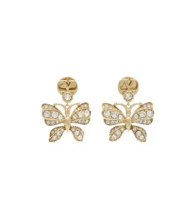 Valentino Garavani Flutterby VLogo Swarovski-embellished earrings | Thumbnail 1 Valentino Garavani Flutterby VLogo Swarovski-embellished earrings | Thumbnail 1