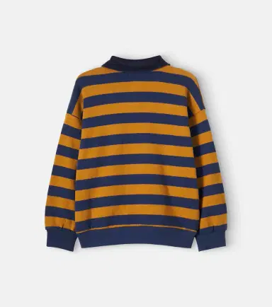 Cozmo Nepal striped cotton-blend polo sweater | Thumbnail 3 Cozmo Nepal striped cotton-blend polo sweater | Thumbnail 3