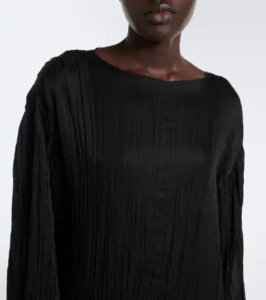 The Row Joma pleated silk midi dress | Thumbnail 3 The Row Joma pleated silk midi dress | Thumbnail 3